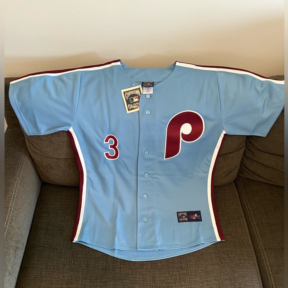 Majestic Authentic Philadelphia Phillies Bryce Harper Cooperstown Jersey Sz: L